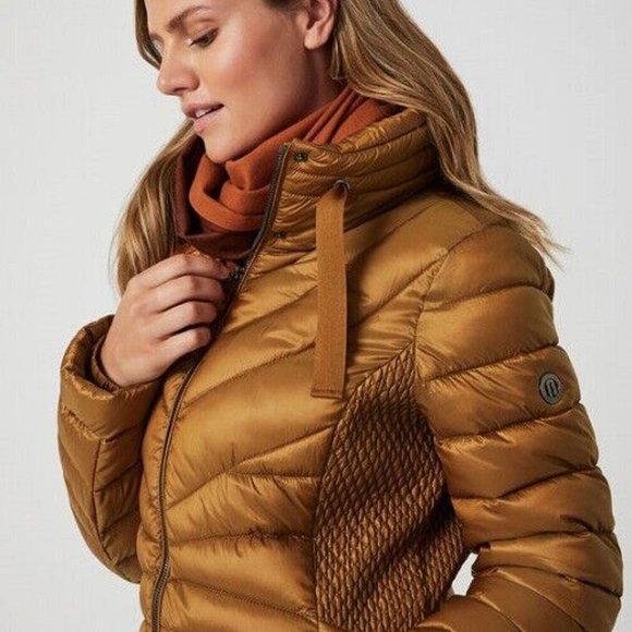 BERNARDO Ecoplume Packable Water Resistant Puffer Jacket Sunset Glow Size XS $90 - Picture 3 of 7